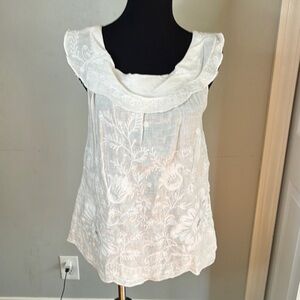 Meadow Rue White Embroidered Blouse